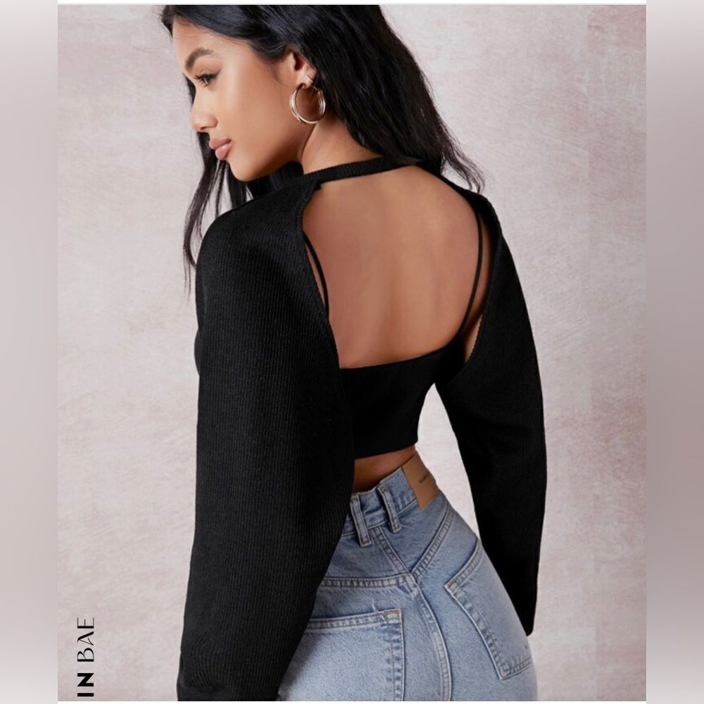 Gold Chain Black Raglan Sleeve - Picture 2 of 7
